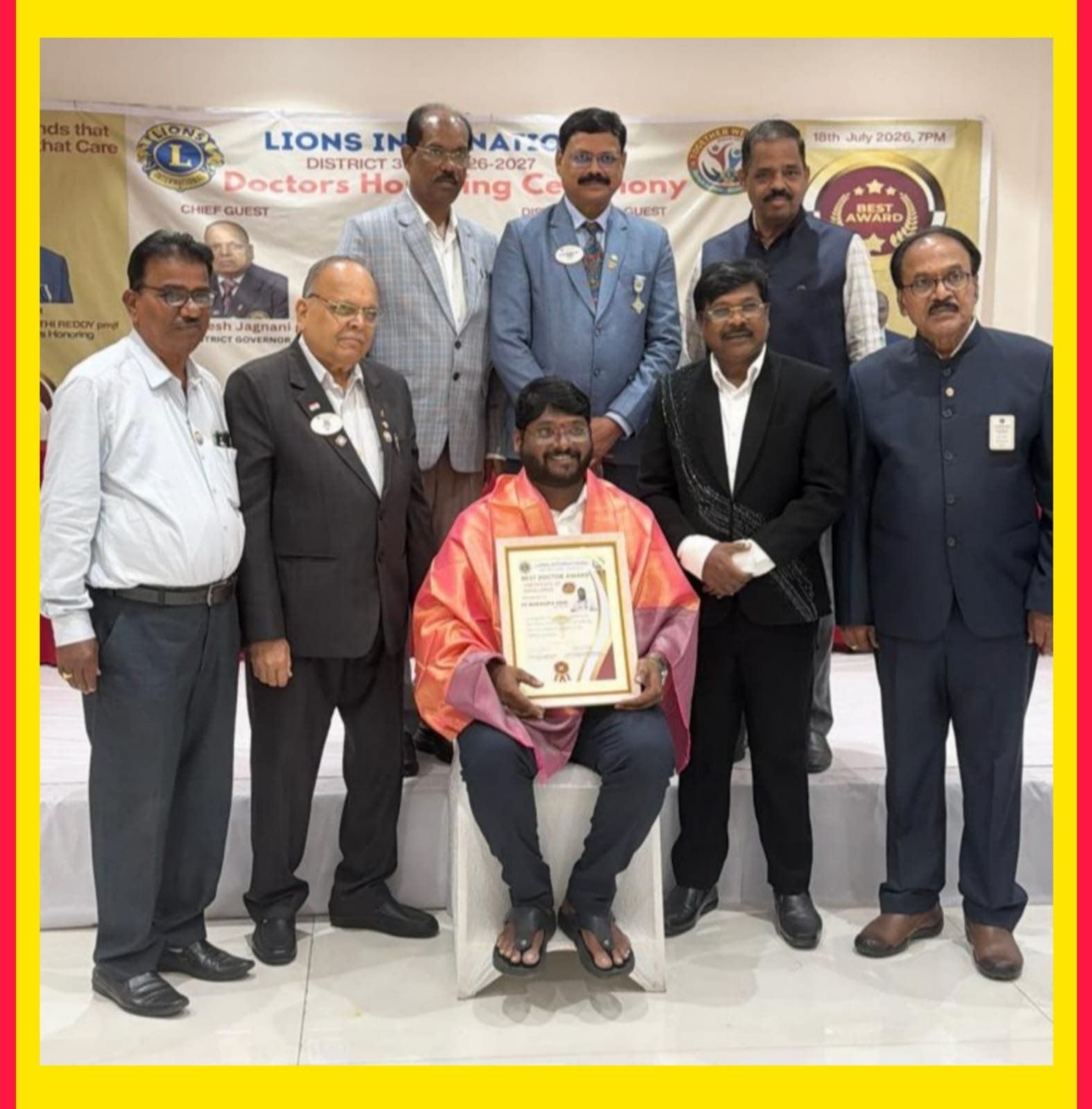 హైదరాబాద్‌లో లయన్స్ క్లబ్ వైద్య సేవలకు మణికంఠ గౌడ్ కు ఘన సన్మానం